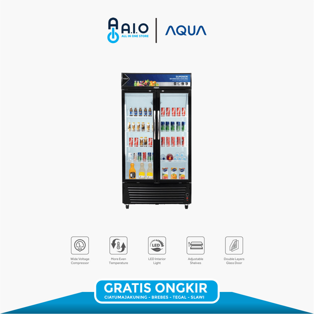 AQUA - SHOWCASE 2 PINTU 600 L - AQB-710 CD