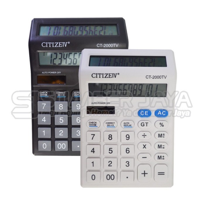 

Kalkulator CITIZEIV CT 2000 TV Calculator Check & Correct 12 digit