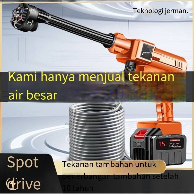 Semprotan Pistol Air Isi Ulang Pembersih Sayuran / Tegangan Tinggi Baterai Lithium Mesin Cuci Mobil/