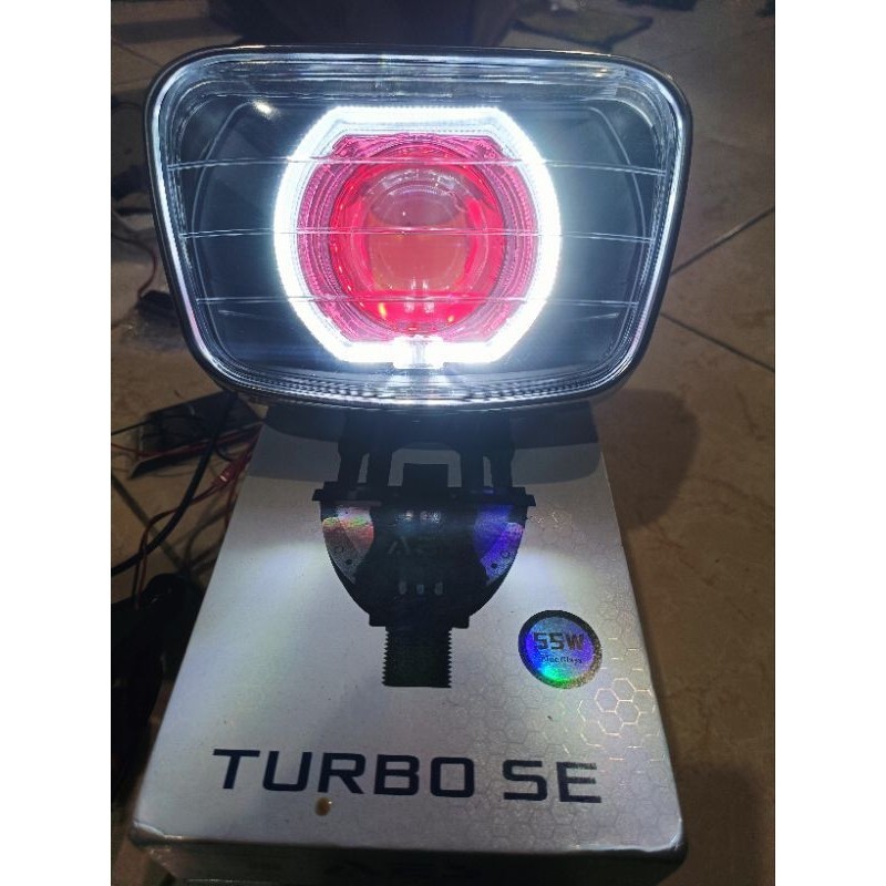 PROMO LAMPU OVAL RX KING BILED AES TURBO KOMPLIT RING BATOK ORI PLUS RELAY SIAP PASANG
