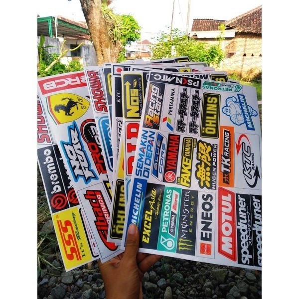 STICKER RACING / STIKER MOTOR  1 PACK ISI 20-25 PCS