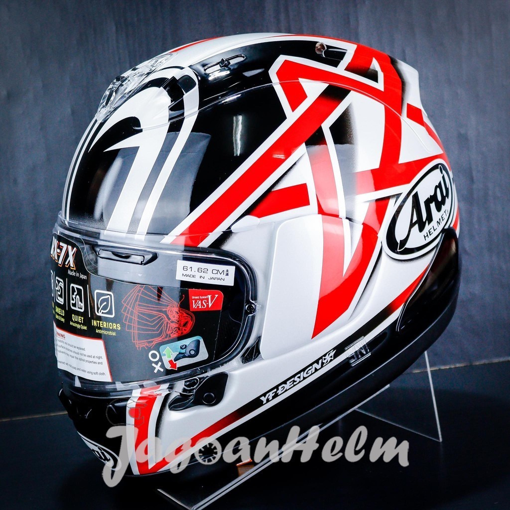 ARAI HELM RX-7X NAKANO | WHITE BLACK RED | ARAI RX7X SINGLE VISOR