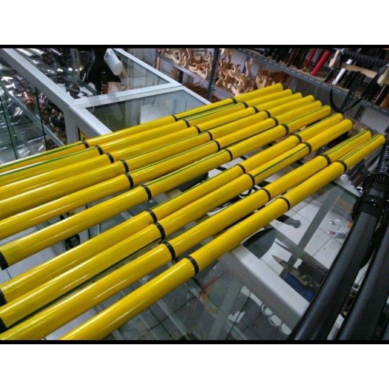 tongkat bambu kuning asli alami ready