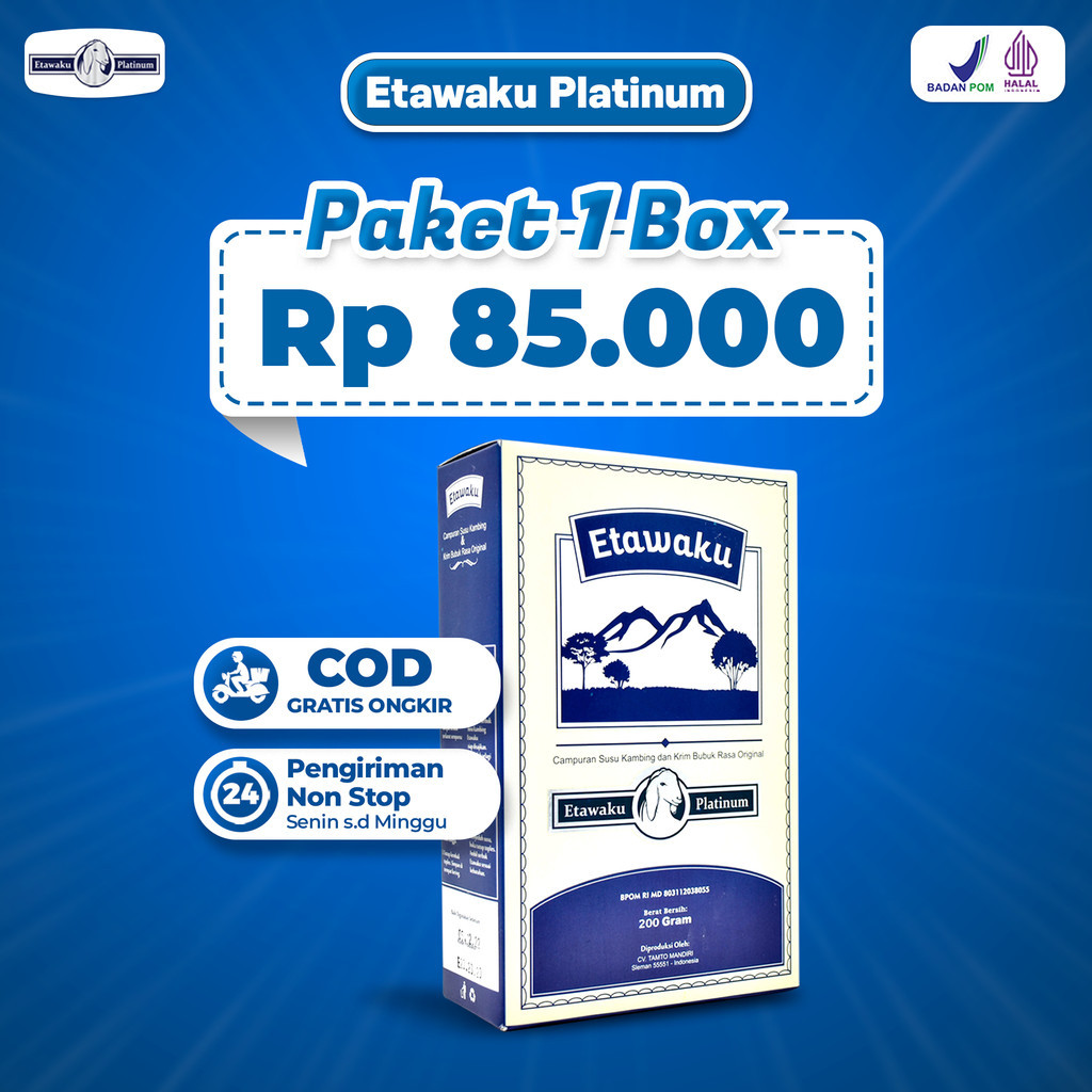 

Etawaku Platinum Susu Bubuk Kambing Etawa Original 200gr