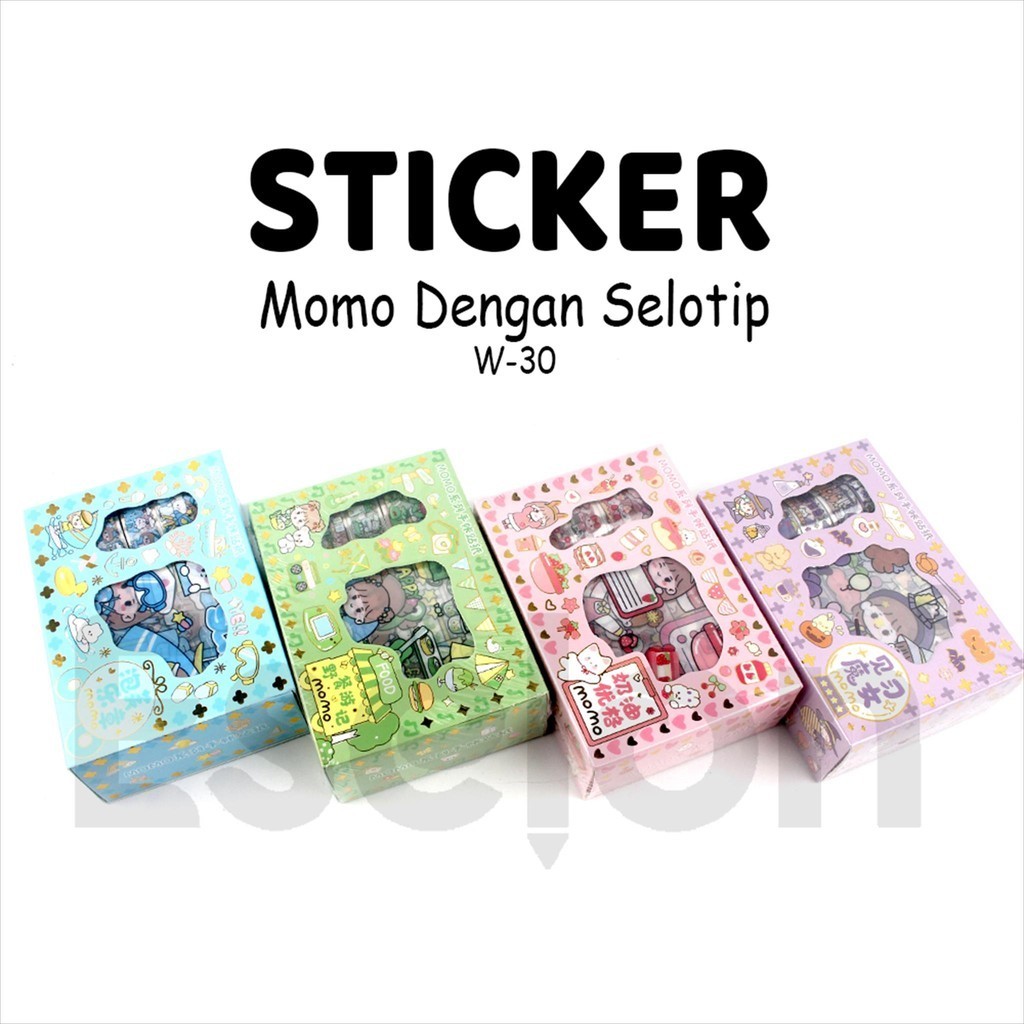 

10lbr Sticker Momo + Isolasi / Sticker Hias Anti Air W-30