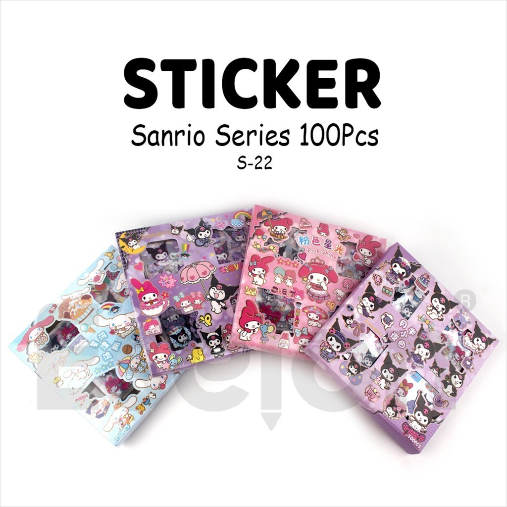 

100lbr Sticker Karakter SANRIO S-22/Sticker Hias Anti Air Fancy Sanrio
