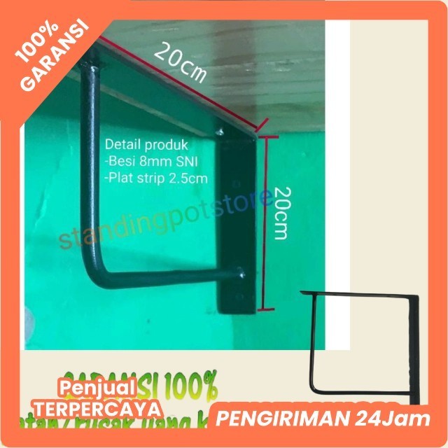 Rak Besi Siku Rak Siku Ambalan Rak Siku Dinding Kamar Mandi Rak Siku Penyangga Papan Ambalan