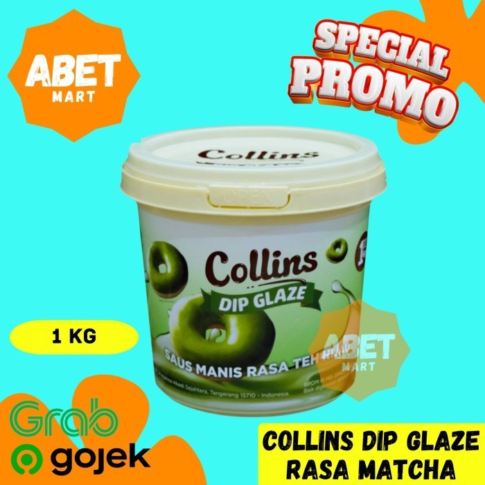 

Collins Dip Glaze Matcha 1Kg - 1 Kg Teh Hijau Maca Colins Selai Donat Roti Kue Olesan Toples Ember Hijau Ijo