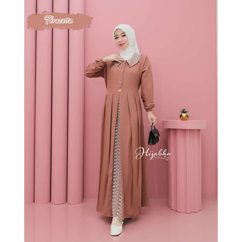 Remma Dress By Hijabku Muslim Wear || Dress Tiffany Twill// BAJU MODEL BARU KEKINIAN MURAH PROMO