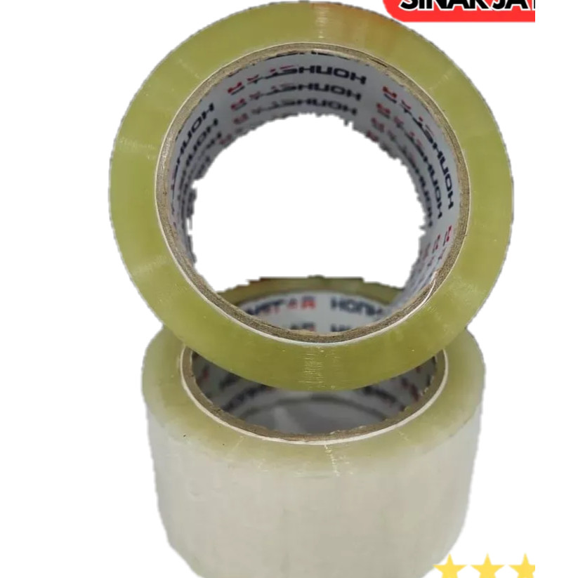 

Honhstar Opp Tape Lakban Bening Lakban Coklat 48mmx90yr MURAH - Bening