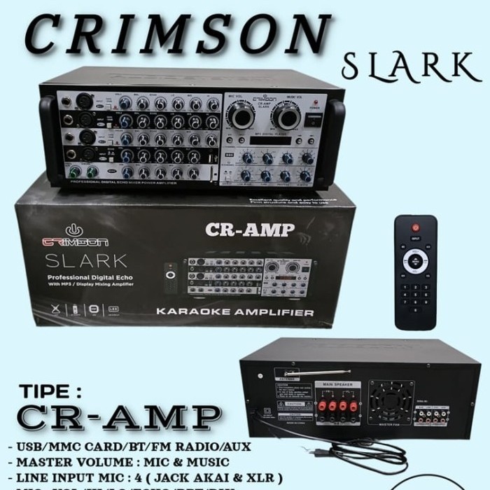 Distributor Amplifier Crimson CR-AMP SLARK Professional Digital Echo With MP3
