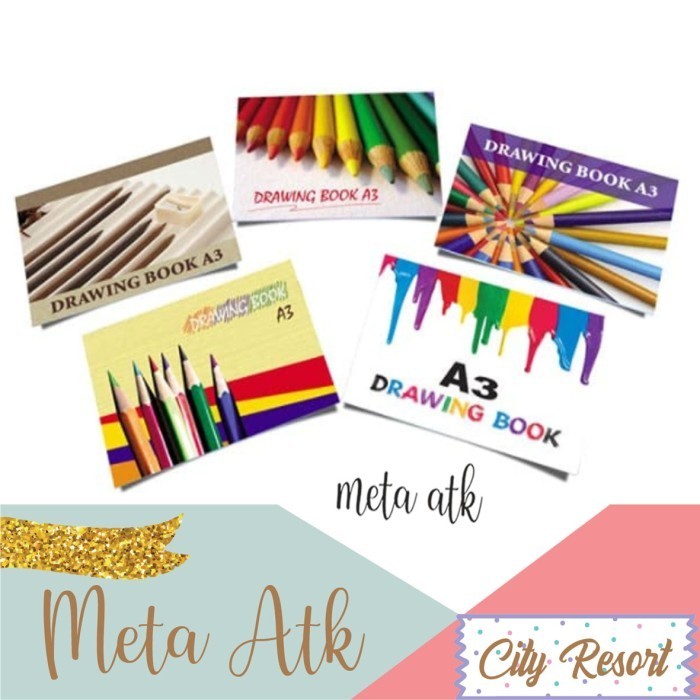

✨LARIS✨ -Sketchbook / Buku Gambar / Buku Sketsa A3 Kiky (Motif RANDOM)