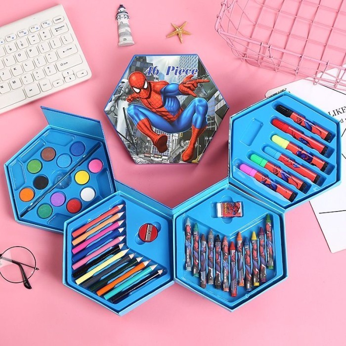 

✨LARIS✨ -Pensil warna set 46 pcs crayon set kartun hadiah anak gift box - frozen