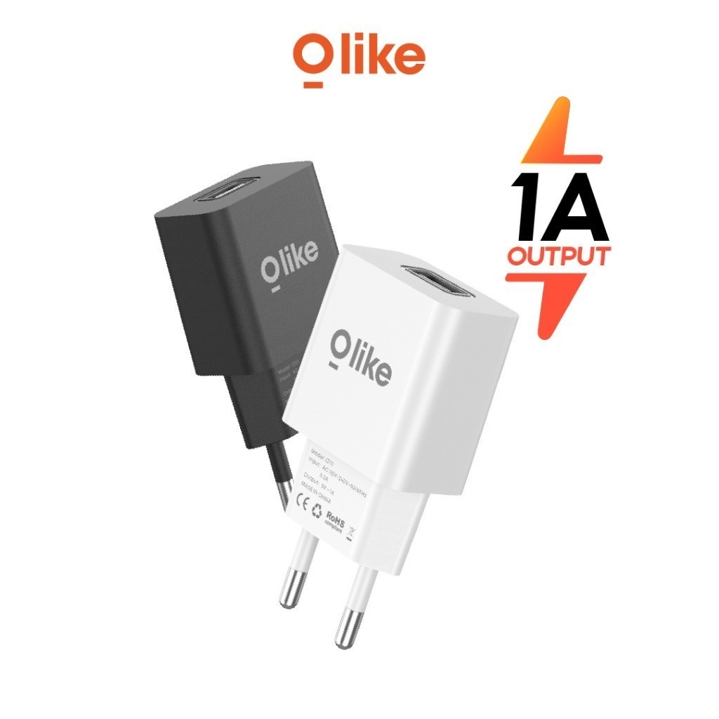 [ OLIKE ADAPTOR C111 PER PCS ]- ADAPTER 1 USB Olike Kepala Charger C111 1A Output Smart Chip ECERAN 