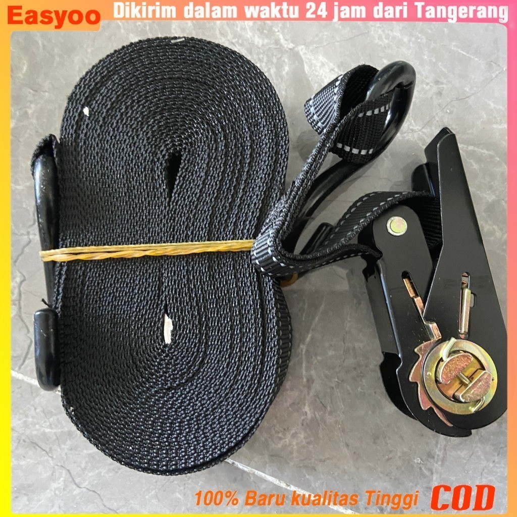 Tali Krek Sound 5/10 Meter Bercahaya Rachet Tie Down Strap Kretek Lashing Cargo Lashing Easyoo