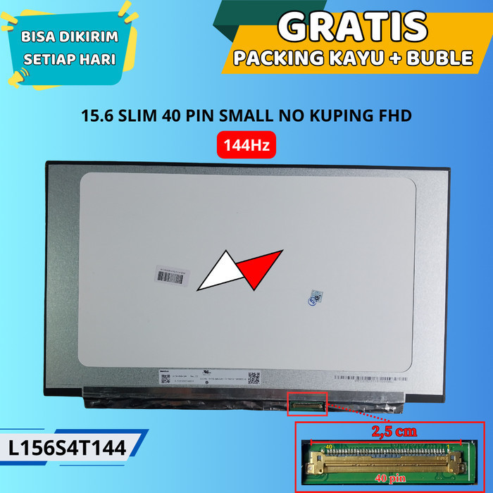 LED LCD 15.6 inch 40pin Slim Small IPS FHD 144hz