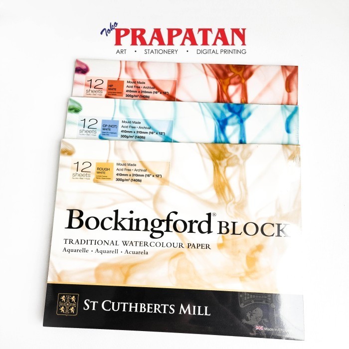 

DS99 Bockingford Block Traditional Watercolor Paper 410x310mm - Hot Press, Block