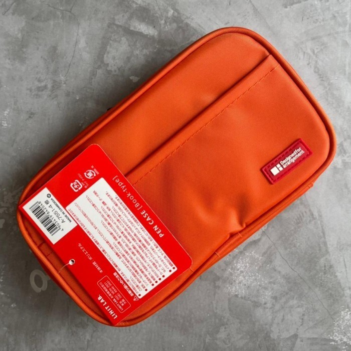 

Thosti LIHIT LAB A-7551 Book Style Pen Case Single Zipper/ Tempat Pensil - Orange
