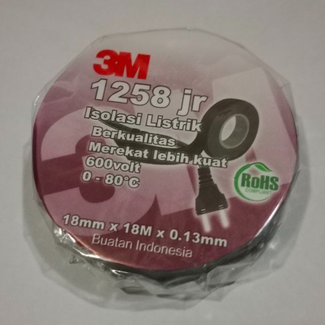 

DC99 Tape 3M Isolasi Listrik Kabel Merah Hitam Biru Kuning Hijau Abu - Hitam