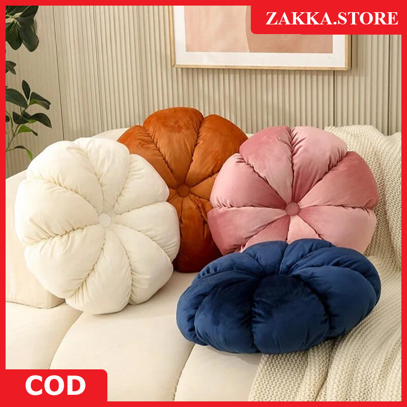 ZS Bantal Beludru Bantal Sofa Bantal Kursi Kantor Bantal Labu Beludru Bantal Kursi Jendela Berlipat 