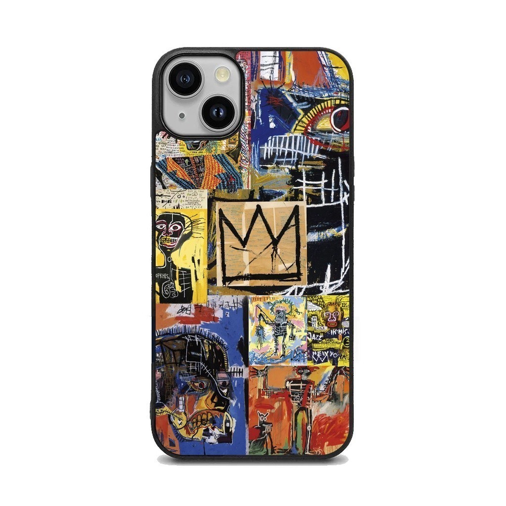 Hardcase TPU Case Casing Iphone 15 14 13 12 11 X Xs Xr Pro Max Plus Mini Basquiat BG0830