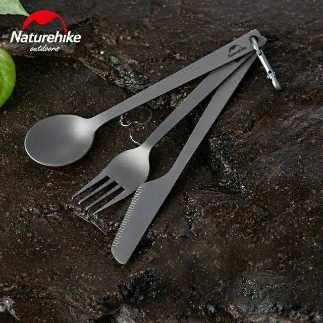 ✨LARIS✨ -SENDOK SET TITANIUM NATUREHIKE NH19T011-D