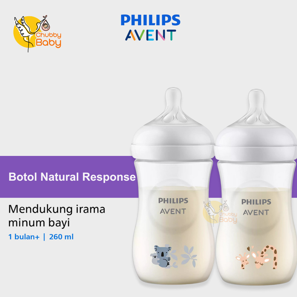 Philips Avent Bottle Natural 3.0 Deco 260ml | Botol Susu Motif