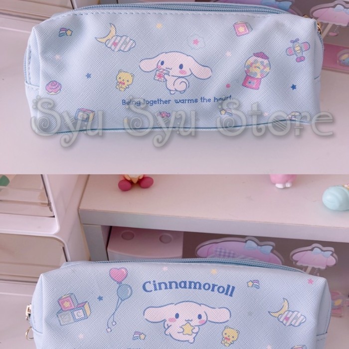 

✨NEW✨ -Pouch Tempat Pensil 2 Sekat Resleting My Melody Kuromi Cinnamoroll - Cinnamoroll