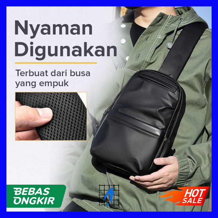 Tas Selempang Pria Crossbody Bag Waterproof 30cm