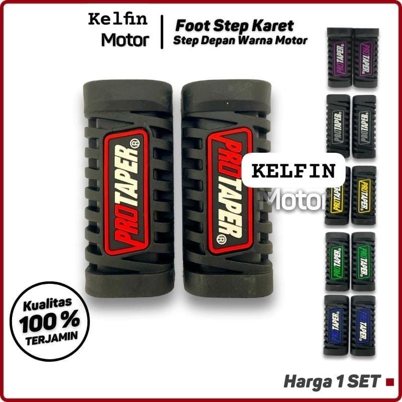 FOOTSTEP KARET DEPAN WARNA PROTAPER VARIASI PEDAL MOTOR UNIVERSAL FOOT STEP PIJAKAN KAKI DEPAN MOTOR
