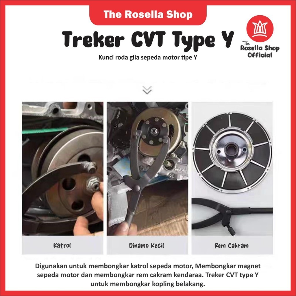[Rosella] Kunci Treker CVT / Tracker CVT Kunci Tahanan Kopling / Crankshaft Motor Matic Multipro