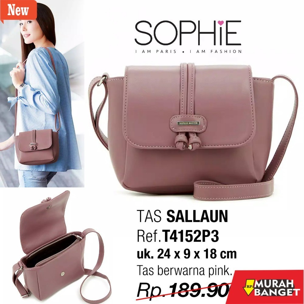 tas selempang wanita shopee haul TAS SALLAUN SOPHIE MARTIN PARIS TAS SOPHIE PROMO PINK SELEMPANG WAN