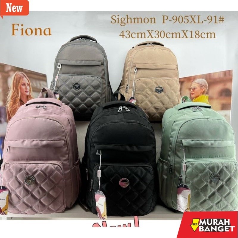 tas ransel wanita shopee TAS RANSEL SIGHMON JUMBO KODE P-907XL-91 IMPORT ORI