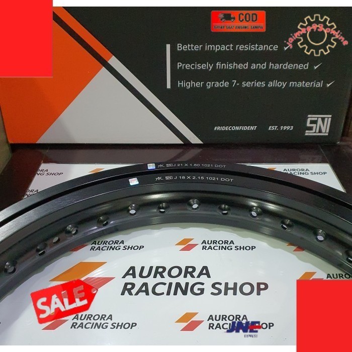 Bigsale✨ -Velg TK KLX Set Ring 18 /21 Hole 36 warna Black