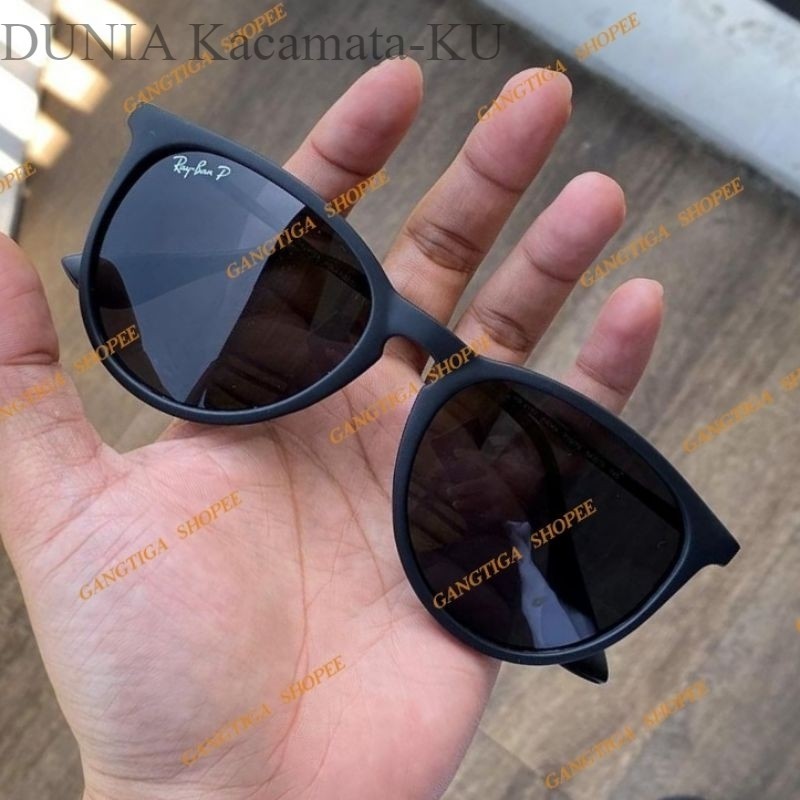 Kacamata Hitam Rayban Erika 4171 Black Dof Lensa Polarized