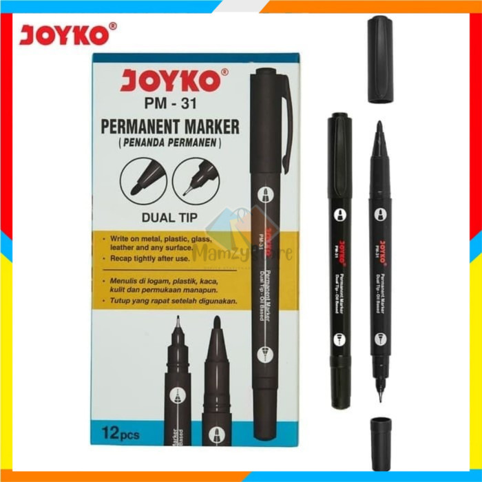 

Spidol Permanen Joyko - Dual Tip Permanent Marker PM-31 HARGA 1Pcs AJA