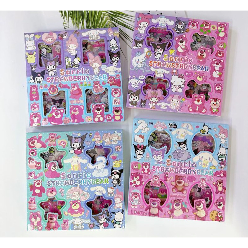 

Sticker Box 100Pcs Sticker Karakter Motif Korea/Mixue/Sanrio Lucu Anti Air