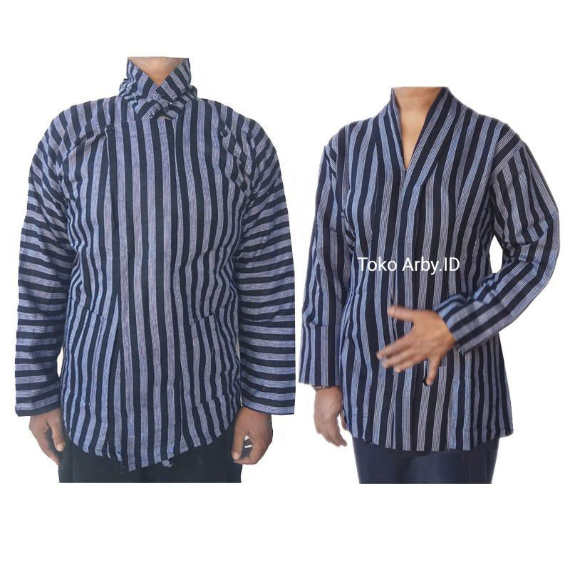 Atasan Lurik Baju Lurik  Pria Abu+ Kebaya Lurik nita  Abu
