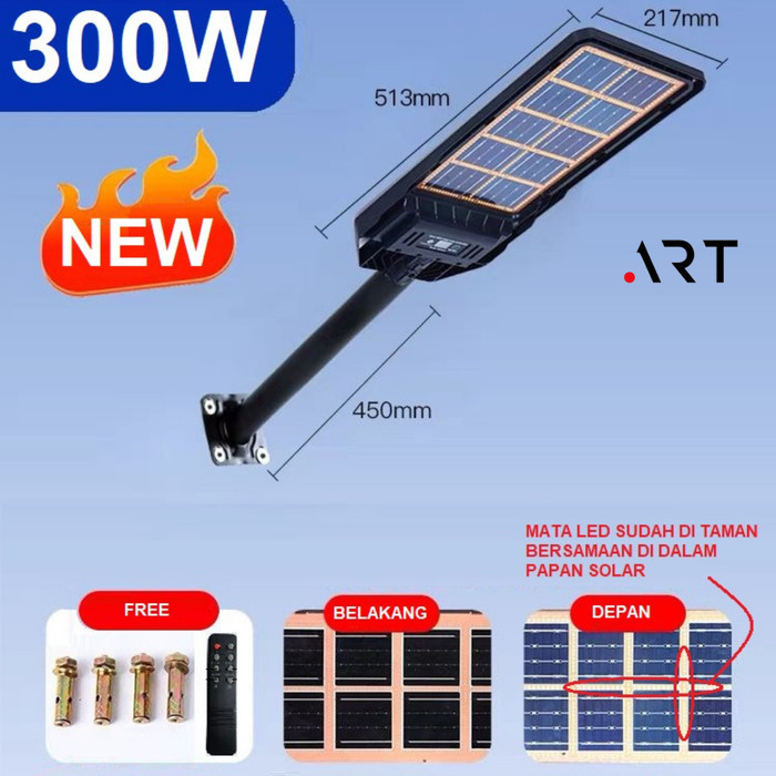 LAMPU JALAN TENAGA SURYA 300w / LAMPU JALAN SOLAR CELL 300W LED