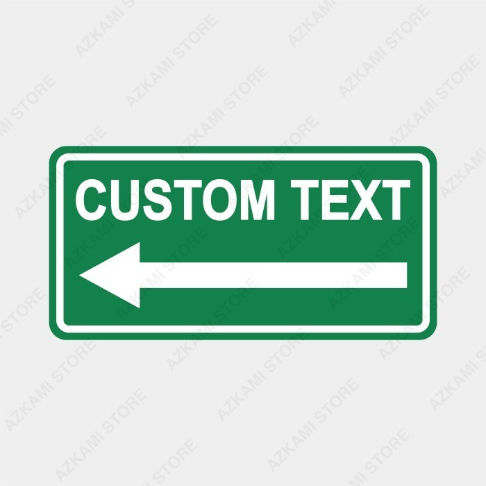 

Rambu Plang Petunjuk Arah Custom 40 x 20 cm Plat Alumunium