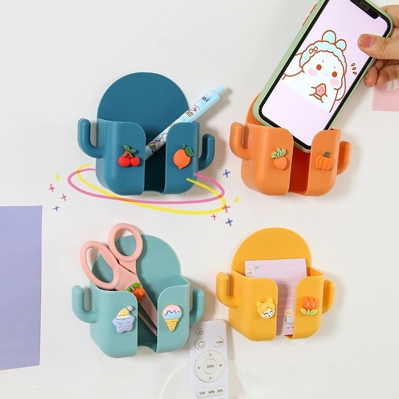 ACEH.UMI 130780  Rak Handphone Dinding Tempel Stiker Karakter Lucu