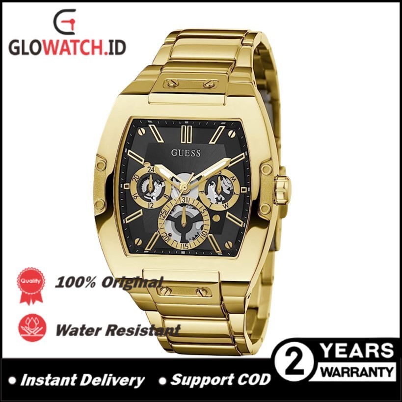 [Promo] Jam Tangan Pria Guess GW0456G1 Phoenix Gold Tone Case Gold Tone Stainless Steel Strap Origin