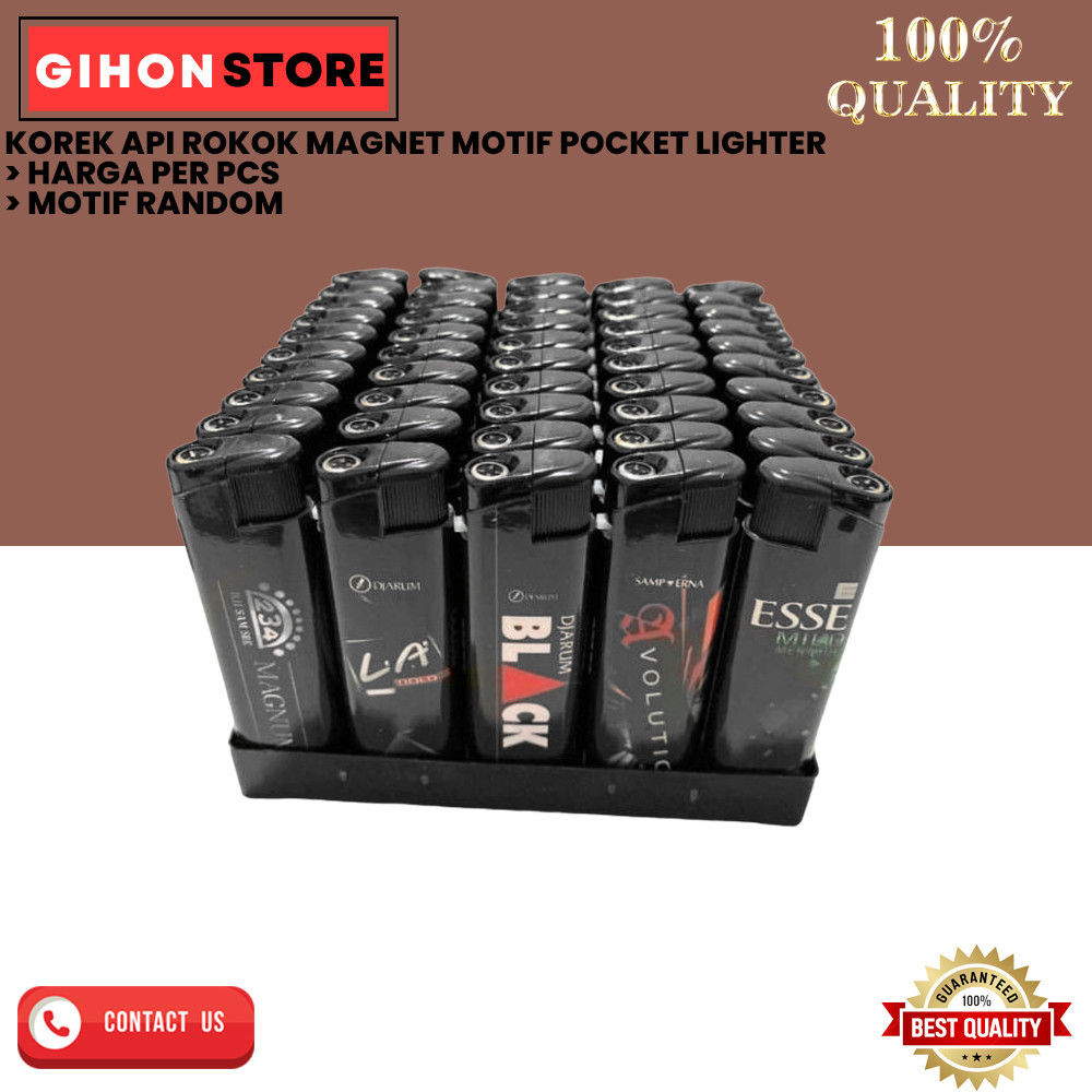 KOREK API ROKOK MAGNET MOTIF POCKET LIGHTER