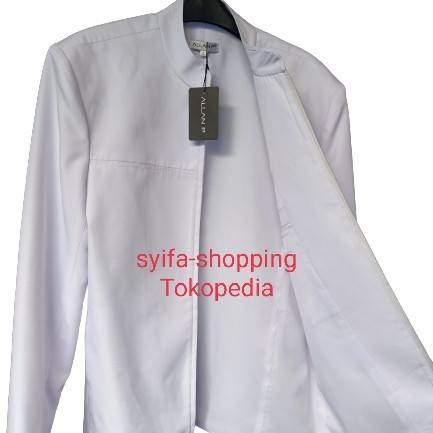 Jasket semi jas krah koko - Putih, S