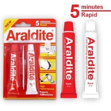 

ARALDITE Merah / Lem Besi / Lem Serbaguna Epoxy 5 Minutes Rapid