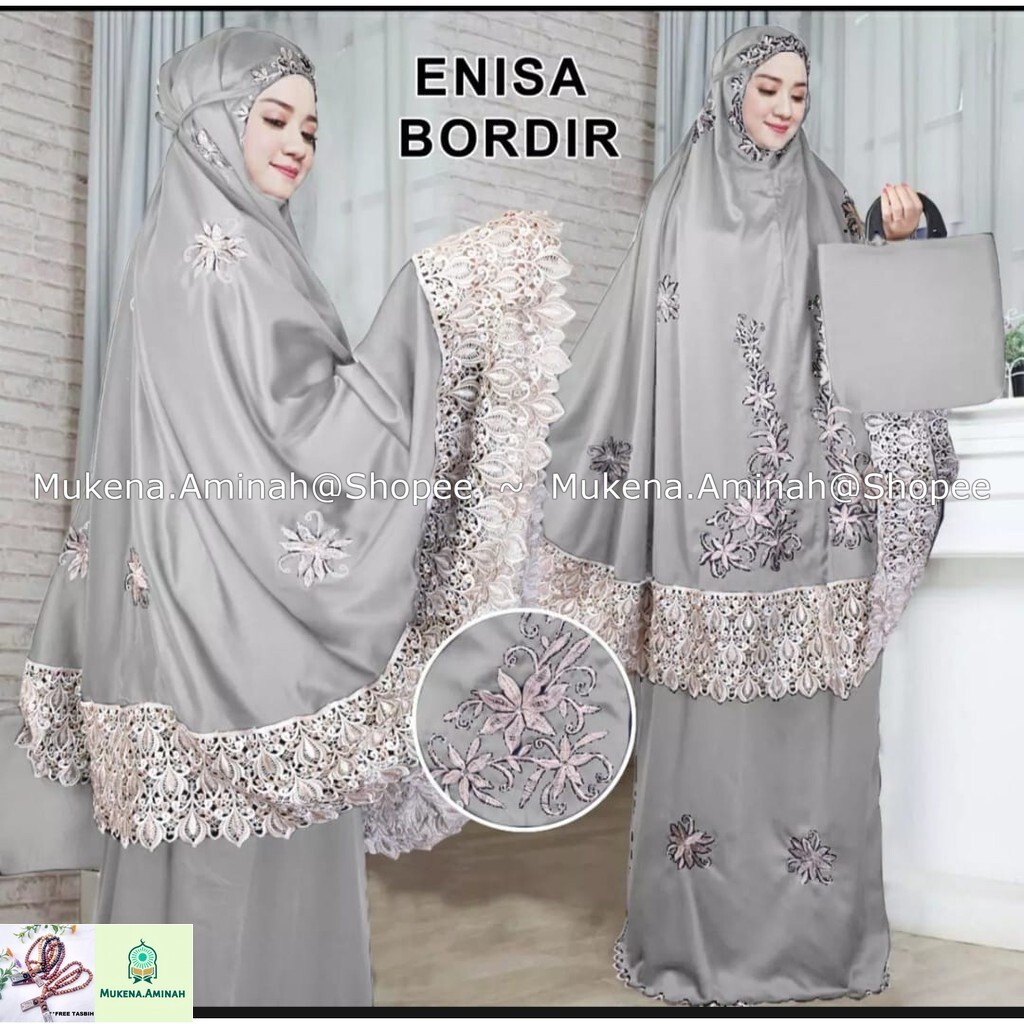 MUKENA DEWASA ENISA LUNA MAYA RENDA BORDIR MEWAH