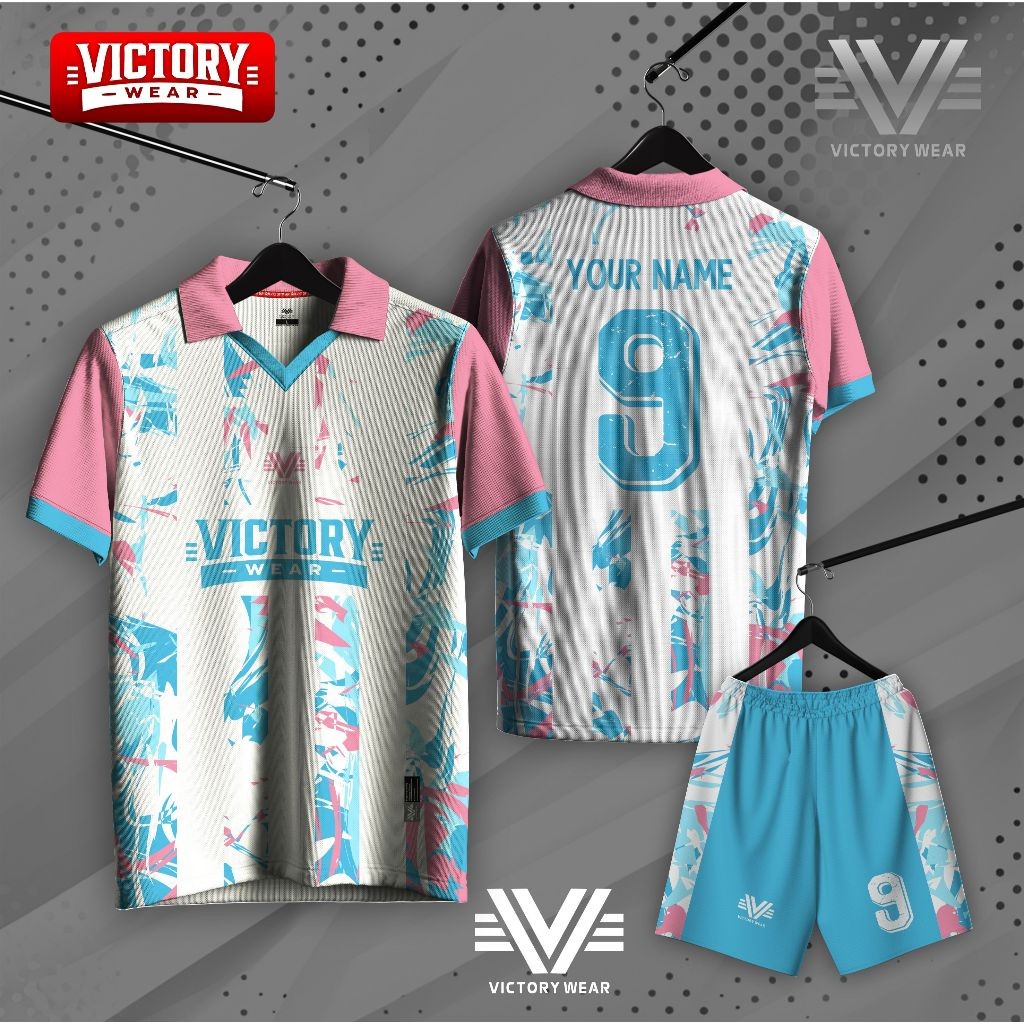 JERSEY FUTSAL BOLA  BIRU HITAM VW03 - JERSEY FUTSAL - JERSEY VOLI  FULL PRINTING VICTORY WEAR