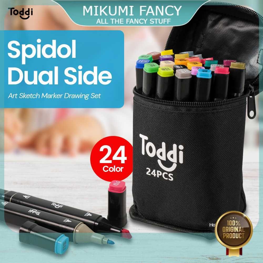 

FANCY Toddi Spidol Dual Side Fine Art Marker Brush Double Tip 1.0mm 6.0mm - CY-006