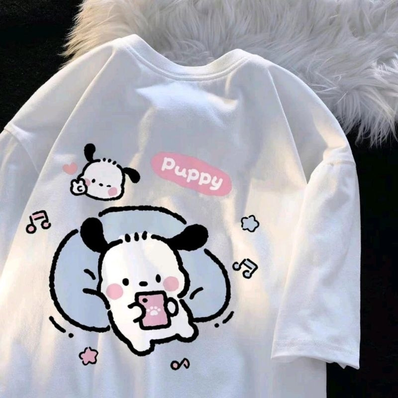 PUPPY KAOS WANITA PRIA T SHIRT OVERSIZE KOREAN STYLE