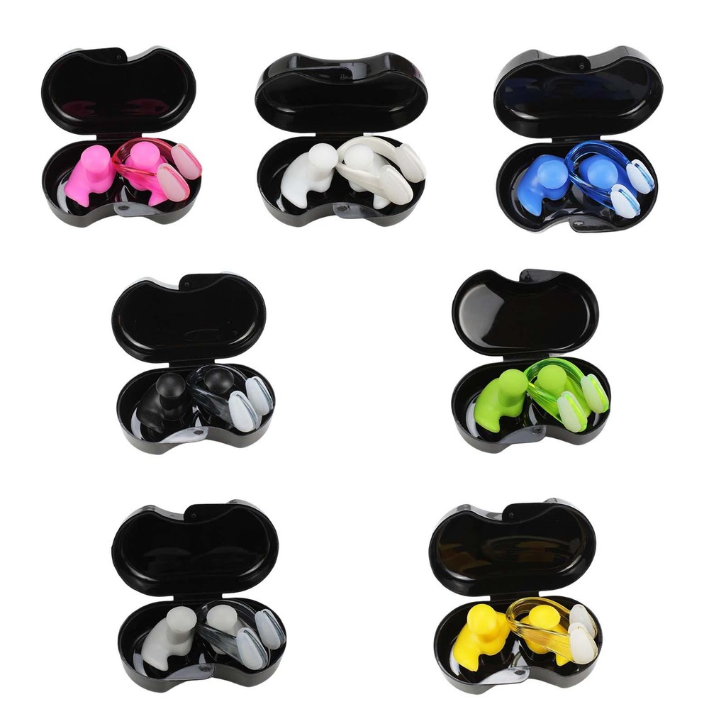 Swimming Ear Plug Nose Clip Set Swimming Earplugs Waterproof Ear Nose Protector for Men Women